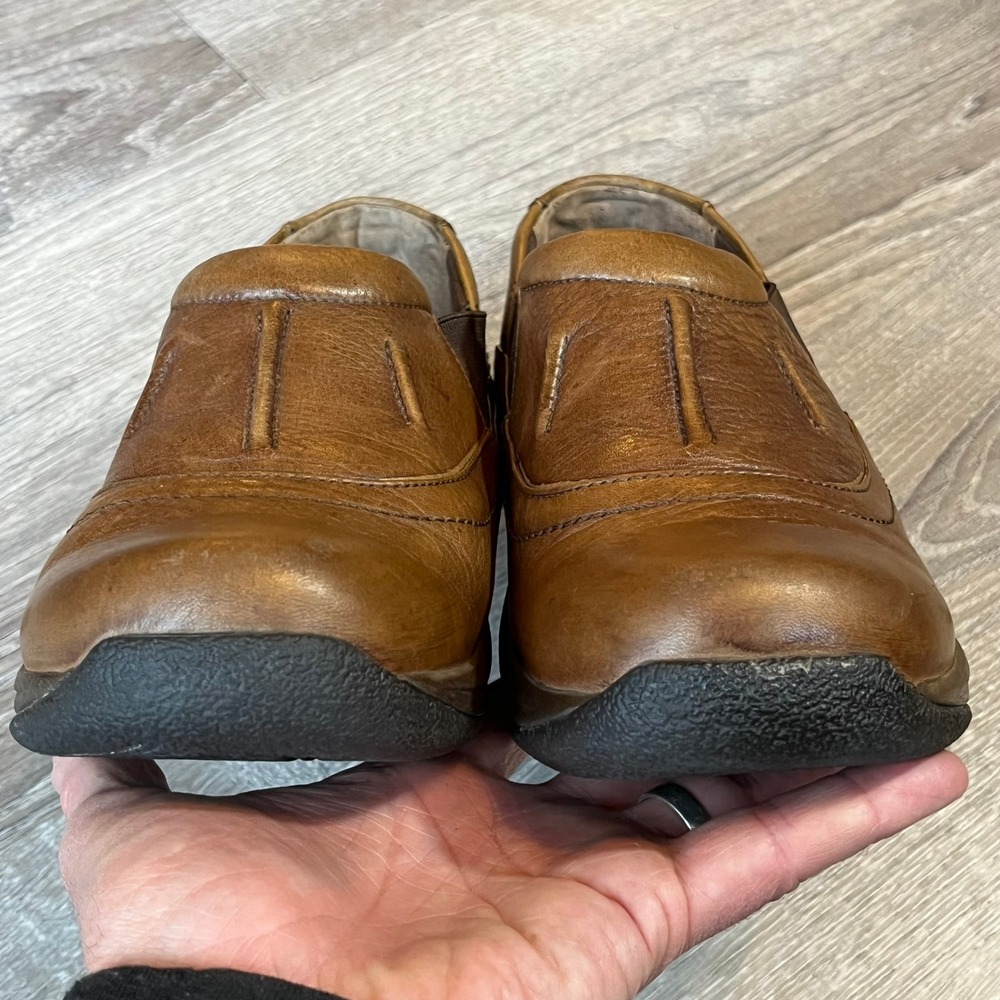 Dansko Brown Leather Slip On Clog Shoes Womens 40 412237800 Professional Comfort - Picture 4 of 8